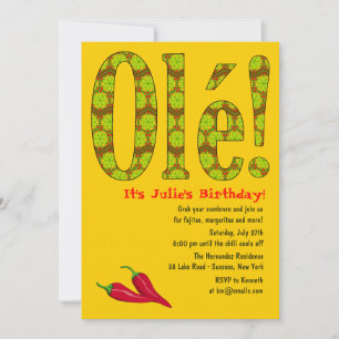 ¡Ole! Invitación temática mexicana