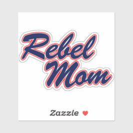 Ole Miss - Calcomanía azul de mamá rebelde