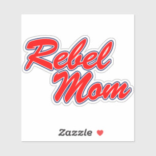 Ole Miss - Pegatina Roja de Mamá Rebelde