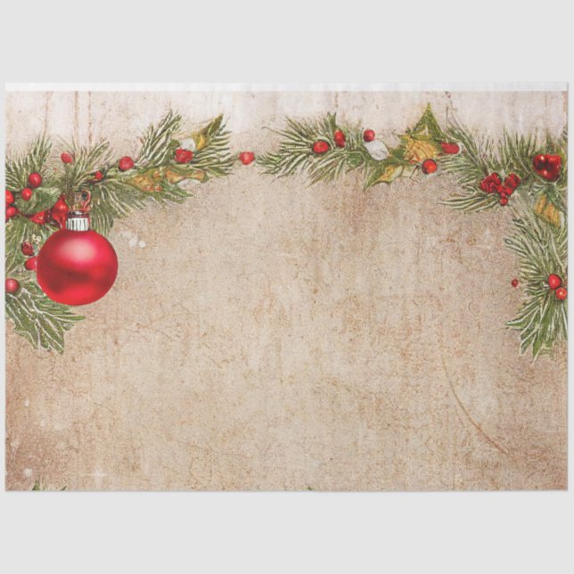 Ole Navidades Diseño Serie #7 Papel de tejidos (Anverso)