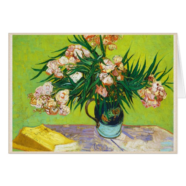 Oleander Vincent van Gogh de las ramas del tarro (Anverso (Horizontal))