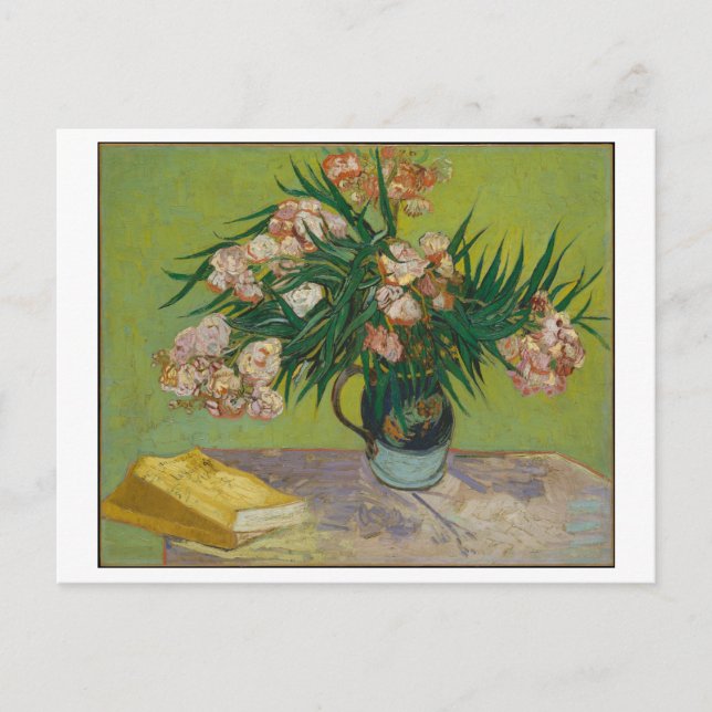 Oleandros de Vincent Van Gogh Tarjeta Postal Flora (Anverso)