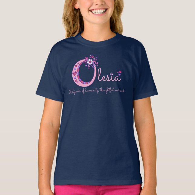 Olesia chicas nombre y significado O camiseta mono (Anverso)