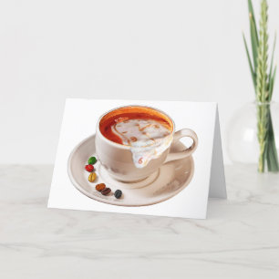 Olía la tarjeta de cumpleaños del café
