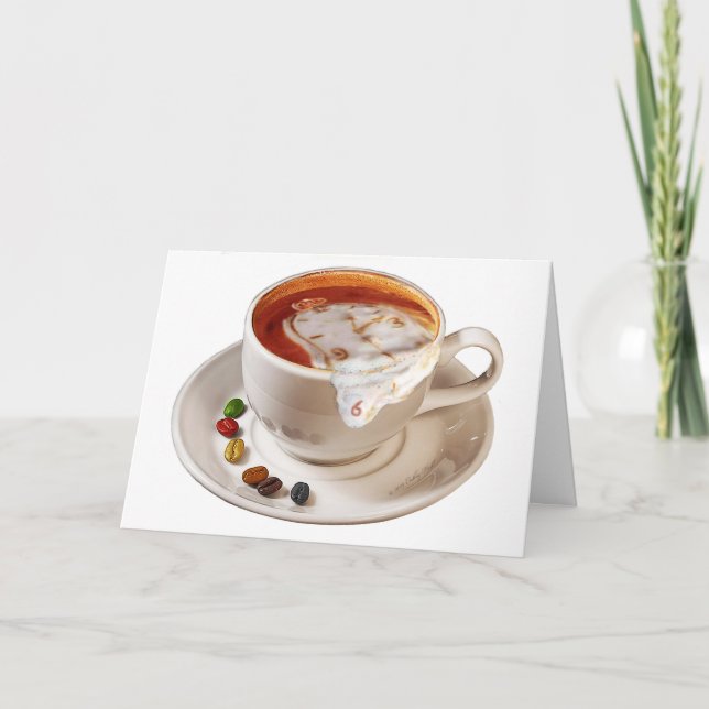 Olía la tarjeta de cumpleaños del café (Anverso)