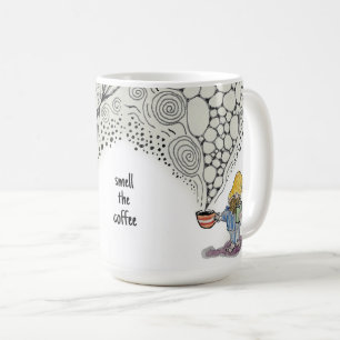 Olía la taza de café