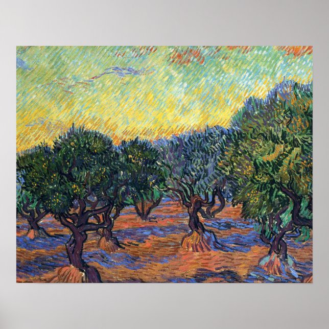 Olivar de Vincent Van Gogh Impresionismo Arte (Frente)