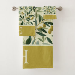 Olive Branch Monogram Initial