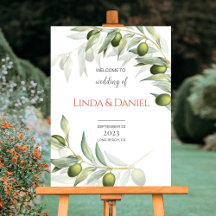 Olive Brands Watercolor Rustic Boda