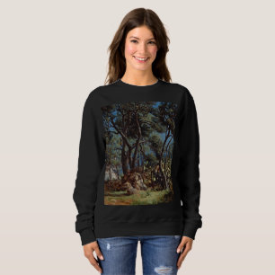 Olive Grove Elegance: Camisas sudaderas de arte in