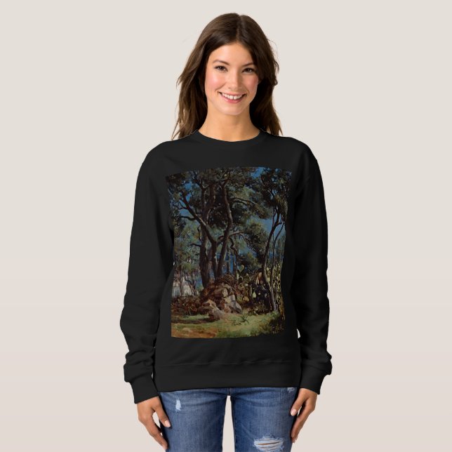 Olive Grove Elegance: Camisas sudaderas de arte in (Anverso completo)