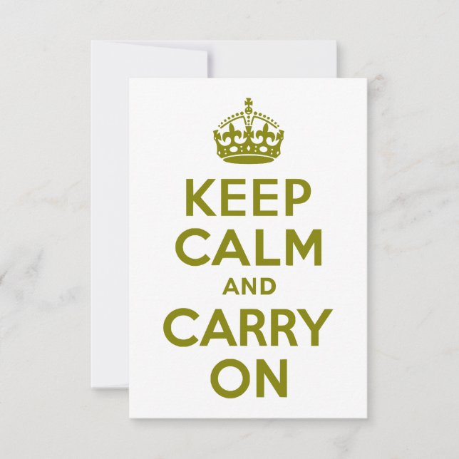 Olive Keep Calm and Cargo (Anverso)