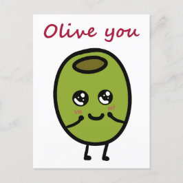 Olive pun postal para los amantes
