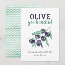 Olive You Bunches School para niños tarjetas de Sa
