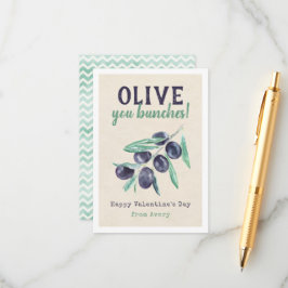 Olive You Bunches School para niños tarjetas de Sa