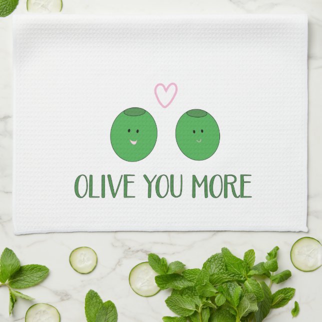 Olive You More Kitchel Toalla (Doblado)