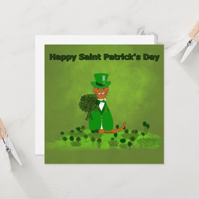 Oliver The Otter Picking Shamrocks- Saint Patrick (Anverso/Reverso In Situ)