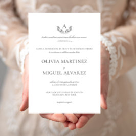 Olivia Invitación de Boda Cristiana Boda