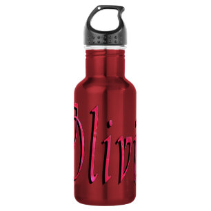 Olivia, Nombre, Logo, Botella de agua de acero par