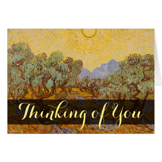 Olivos de Van Gogh Cielo Sol Amarillo (Anverso (Horizontal))