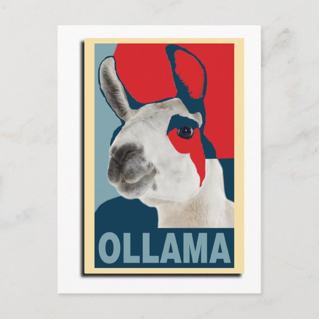 Ollama Obama - postal (Anverso)
