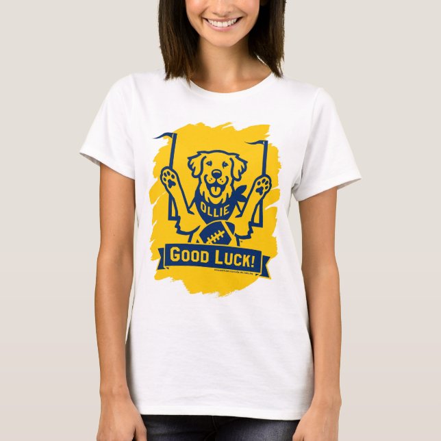 Ollie la afortunada camiseta de las mujeres del pe (Anverso)