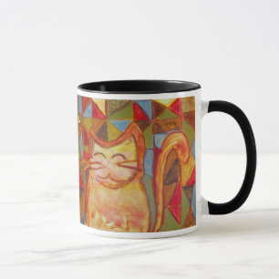 Ollie la taza anaranjada del gato del remiendo