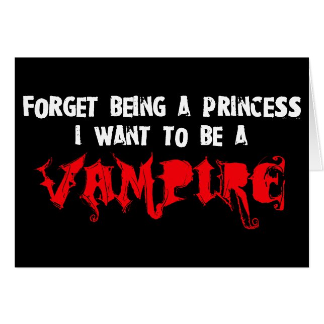 Olvida ser una princesa, quiero ser un vampiro (Anverso (Horizontal))