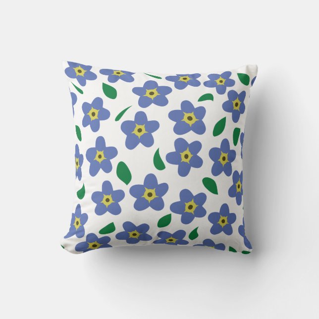 Olvídame No Cojín decorativo, Almohada Floral, Flo (Anverso)