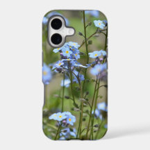 Olvídate de mi no maletín de teléfono floral azul