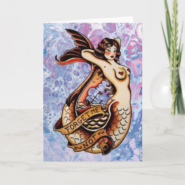 Olvídate de mí no - Tarjeta de arte de tatuaje de  (Anverso)