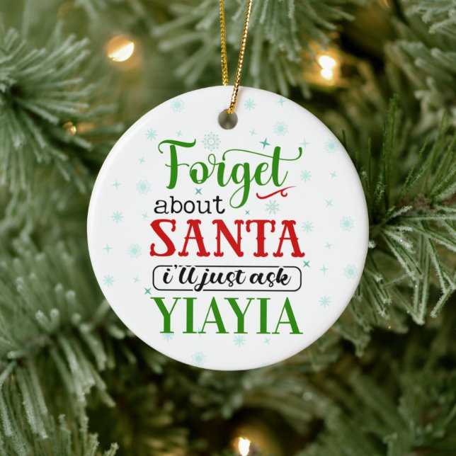 Olvídate del adorno navideño de Santa YIAYIA (Árbol)