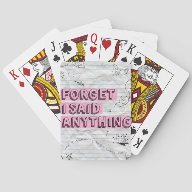 Olvidé Decir Cualquier Cosa Baraja de Cartas (Reverso)