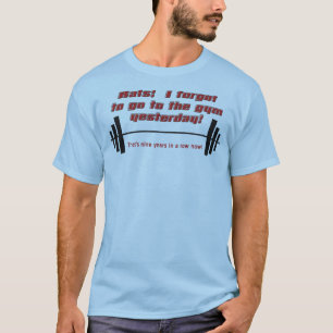Olvidé la camiseta divertida del gimnasio