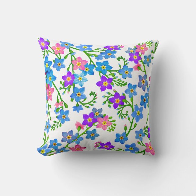 Olvídeme no almohada de las flores del jardín (Anverso)