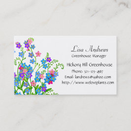 Olvídeme no tarjeta de visita de las flores del