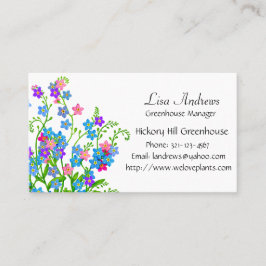 Olvídeme no tarjeta de visita de las flores del