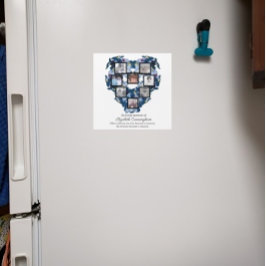 Olvídenme No Corazón Floral Ocho Fotos Magnético