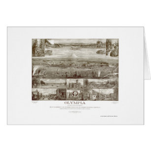 Olympia, mapa panorámico de WA - 1903
