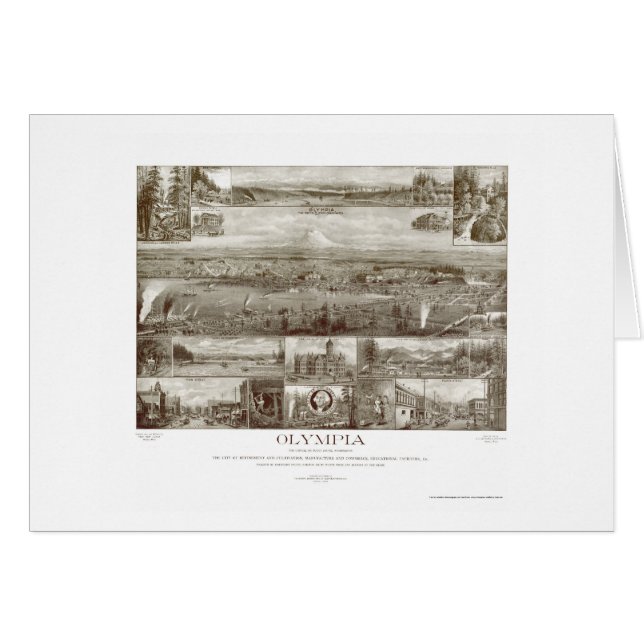 Olympia, mapa panorámico de WA - 1903 (Anverso (Horizontal))