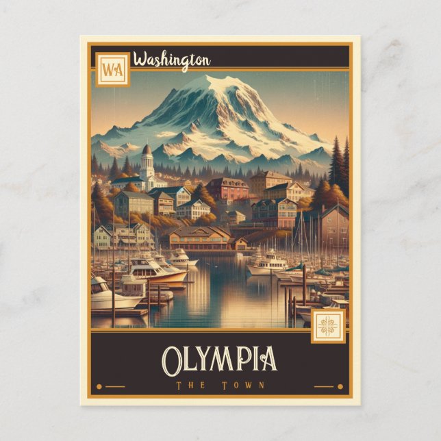 Olympia, Washington| postal antigua (Anverso)