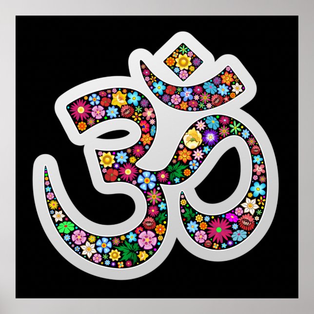 Om Aum Namaste Yoga Symbol posters (Frente)