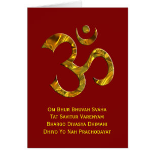 OM / AUM - ORO Y GAYATRI MANTRA oscuro