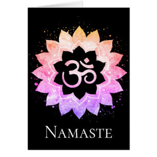 *~* OM AUM Símbolo de flor de Lotus espiritual Man