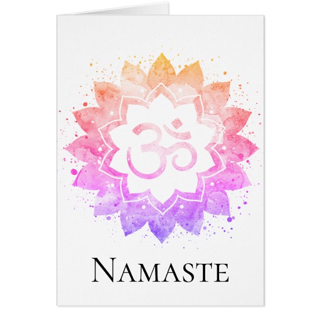 *~* OM AUM Símbolo Lotus Flor Mandala Espiritual (Frente)