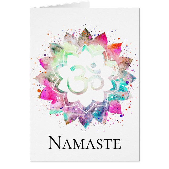 *~* OM AUM Símbolo Lotus Flor Mandala Nueva era (Frente)