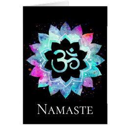 *~* OM AUM Symbol Watercolor Lotus Mandala