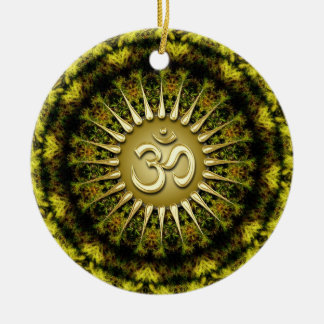 OM Círculo de Tapiz Ornamento cerámico