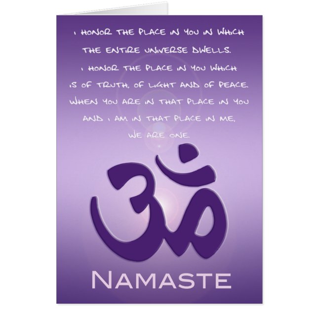 OM en púrpuras - Namaste (Frente)