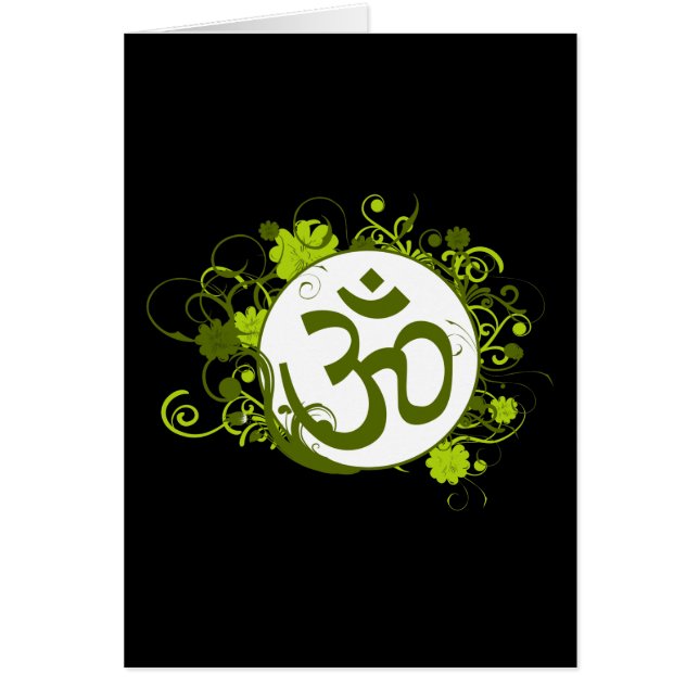OM floral verde budista (Frente)